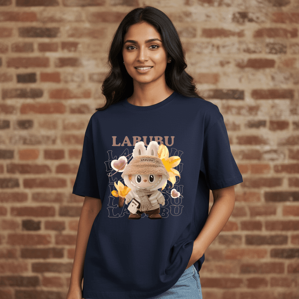 girl-navy-labububrownlabubu Labubu Character T-Shirt