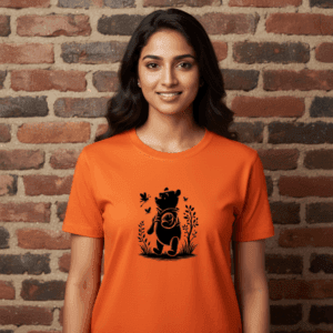 Orange Printed Shirt
