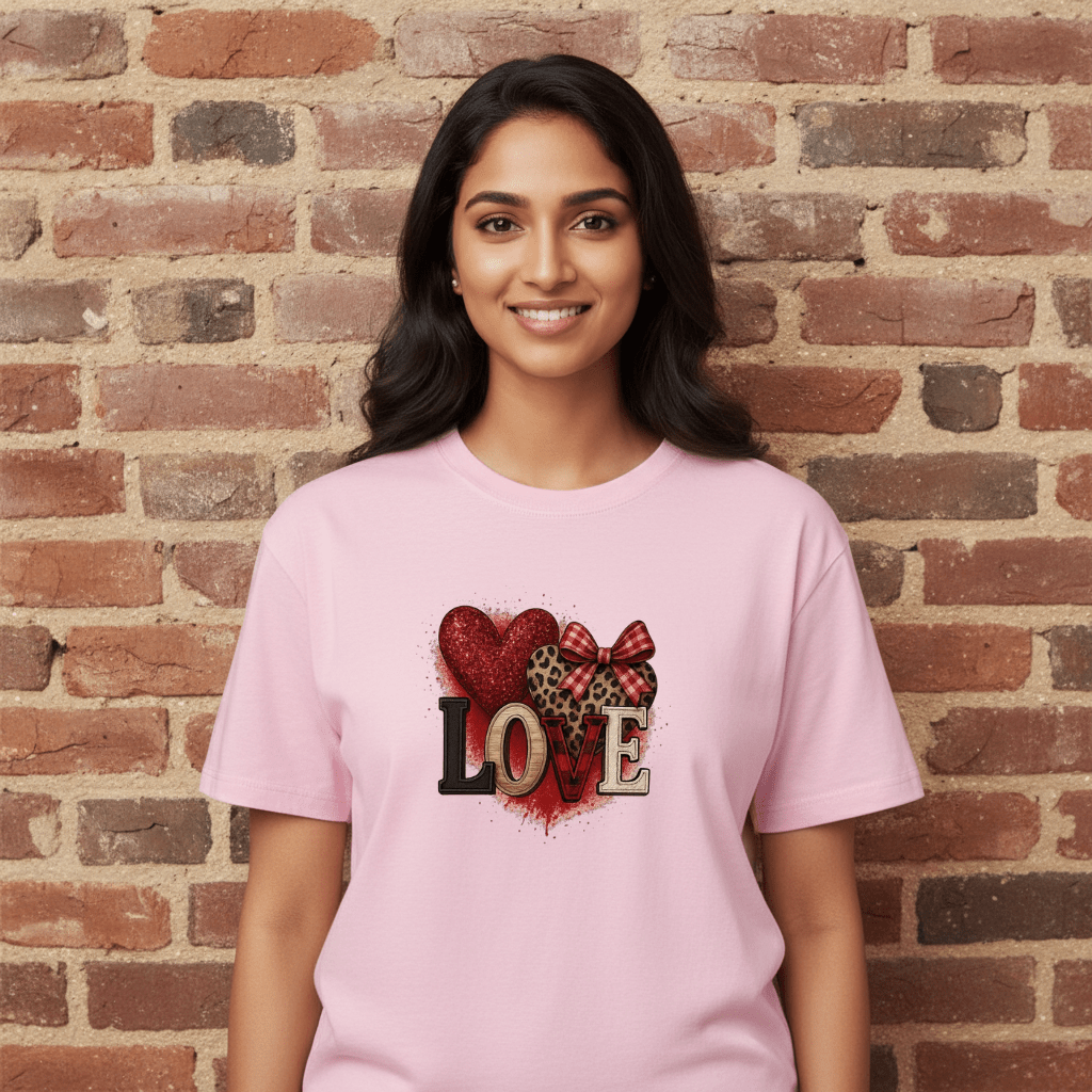 pink-girl-love-welet Heart Graphic Shirt