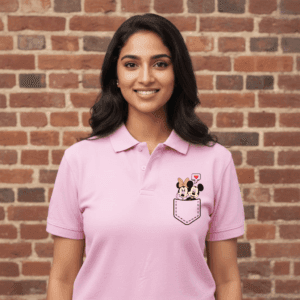 Pink Mouse Polo