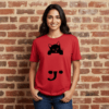Red Cat Shirt Red Girl Hiddencatgull 100x100