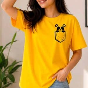 Pocket Panda Yellow T Shirt